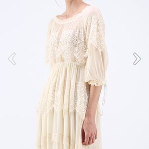 Chiffon Dress in cream